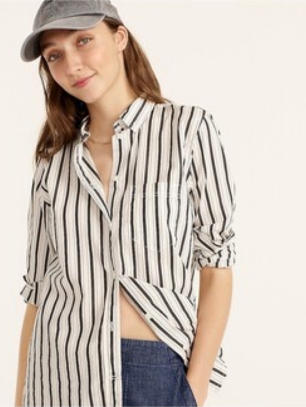 J Crew Classic Fit Shirt in Bold Stripe